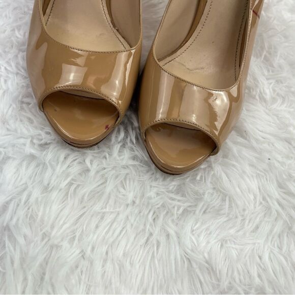 Prada Patent Leather Peep Toe Stiletto Heel Pumps - Picture 3 of 10